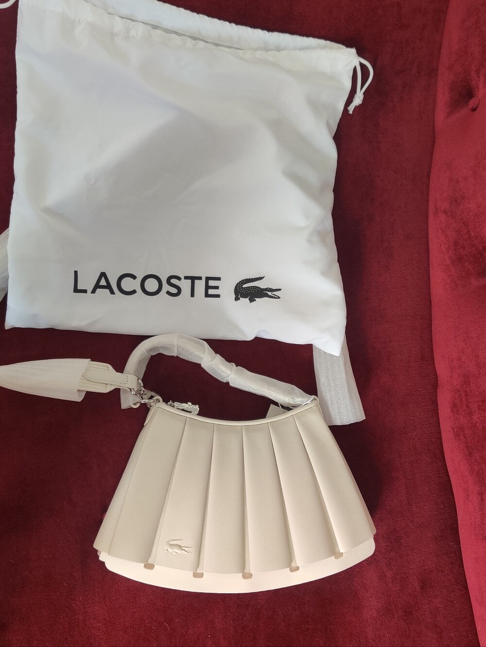 New Lacoste White Lenglen Small Purse